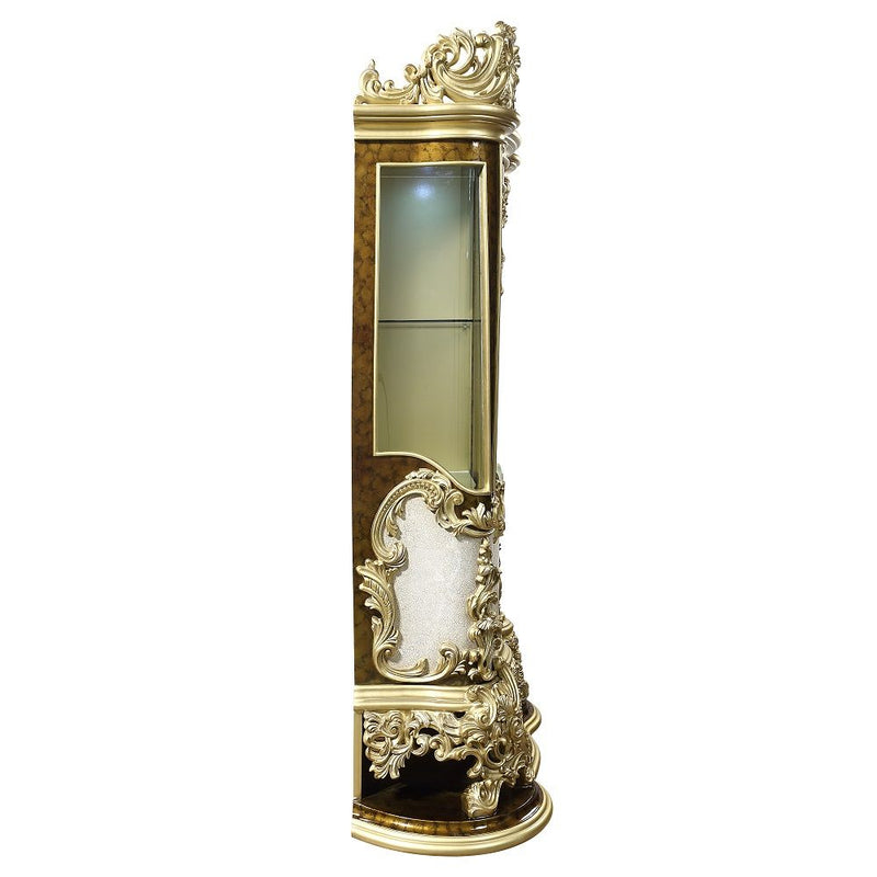 Desiderius - Curio - Antique Gold & Hand-Painted Brown - R&R Furniture Gallery (Fountain Valley, CA)