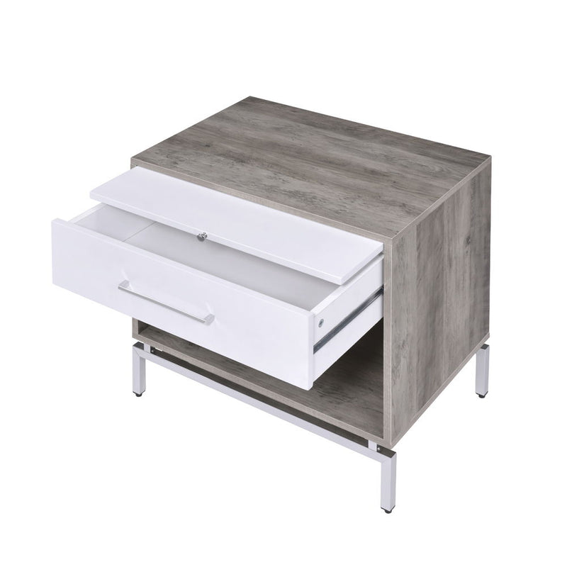 Cistus - Accent Table - Weathered Gray Oak & White - R&R Furniture Gallery (Fountain Valley, CA)