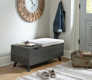 Yarlow - Storage Bench - Dark Gray - R&R Furniture Gallery (Fountain Valley, CA)
