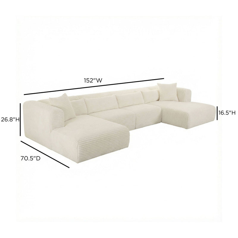 Tarra - Fluffy Oversized Corduroy Modular Sectional - R&R Furniture Gallery (Fountain Valley, CA)