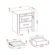 Lorenzo - Nightstand With Hidden Compartment And Handles - Silver - R&R Furniture Gallery (Fountain Valley, CA)