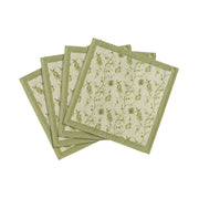 Set of four Dolce natural cotton napkins by TOV Furniture, showcasing soft, durable fabric ideal for dining table decor.