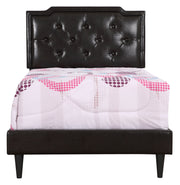 Button tufted upholstered bed by Glory Furniture with a cozy, plush design, perfect for stylish and comfortable bedroom spaces.