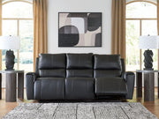 Glossmore - Reclining Sofa - Black - R&R Furniture Gallery (Fountain Valley, CA)