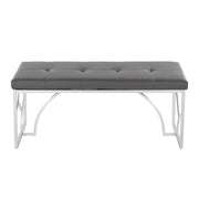 Lumi Source Constellation elegant contemporary upholstered bench with a sleek, modern design and plush fabric for stylish seating.