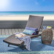 Kauai - Modern Style Pe Wicker Chaise Lounge - Brown Multi - R&R Furniture Gallery (Fountain Valley, CA)