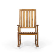 Muse - Outdoor Acacia Rocking Chair With Slat Design - Teak - R&R Furniture Gallery (Fountain Valley, CA)