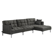 Duzzy - Sectional Sofa - Dark Gray Fabric - R&R Furniture Gallery (Fountain Valley, CA)