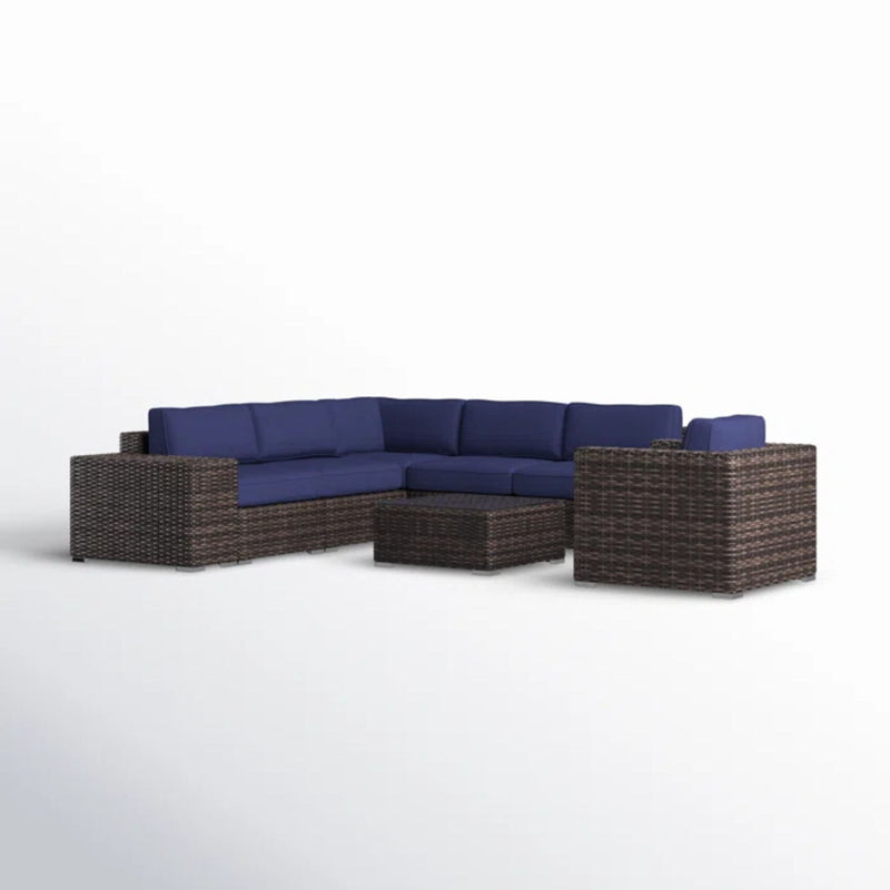 Wicker Seating Group Set With Table And Cushions - R&R Furniture Gallery (Fountain Valley, CA)