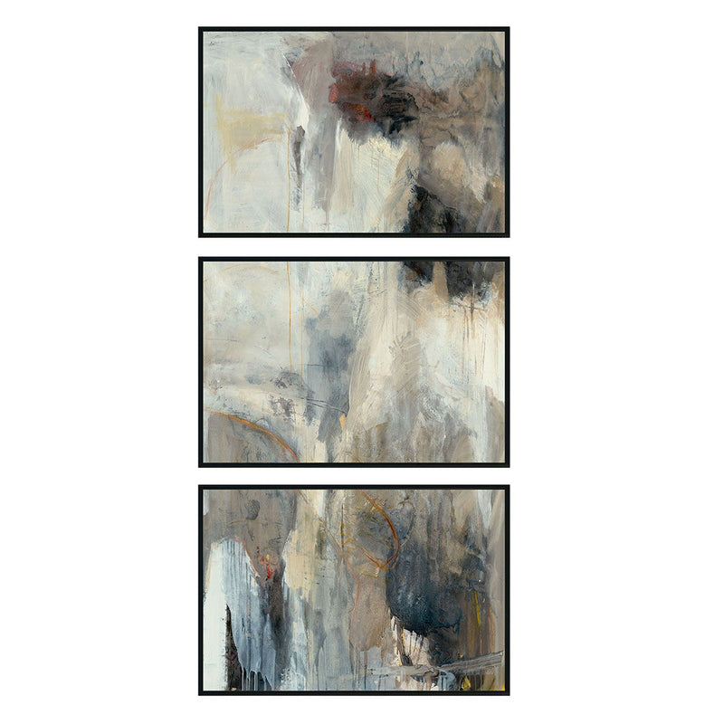 Scar - 72" x 36" Painting By Buddy Whitlock (Set of 3) - Black - R&R Furniture Gallery (Fountain Valley, CA)