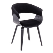 Set of two Lumi Source Vintage Mod mid-century modern dining chairs with sleek wooden legs and upholstered seats.