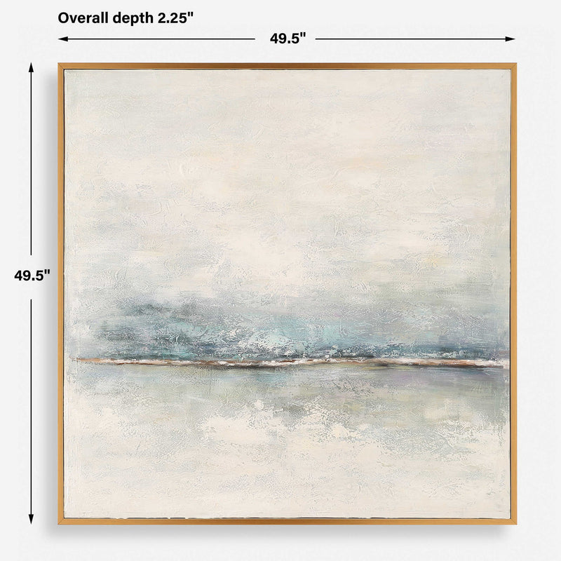 Foggy Morning - Abstract Art - Light Brown