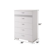Naima II - Chest - White High Gloss - R&R Furniture Gallery (Fountain Valley, CA)