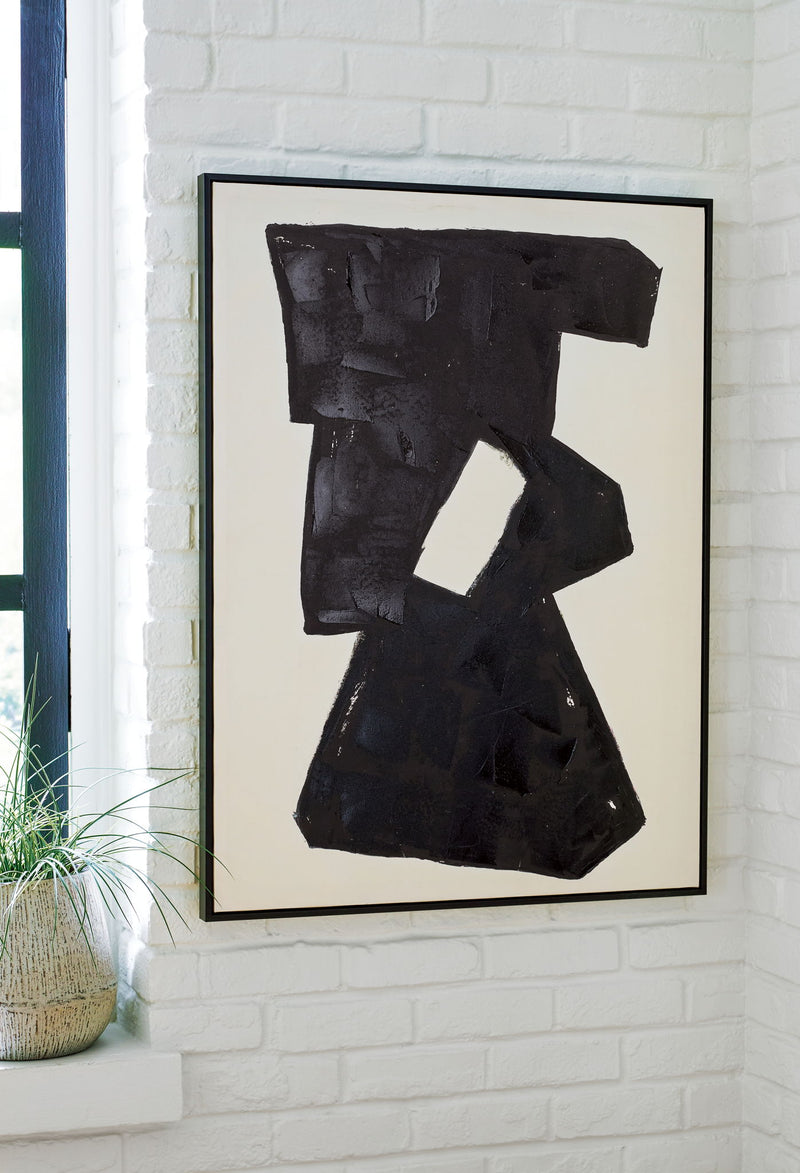 Garviery - Wall Art - Black / Cream - R&R Furniture Gallery (Fountain Valley, CA)