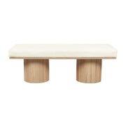Sagano - Bench - Natural / White - R&R Furniture Gallery (Fountain Valley, CA)