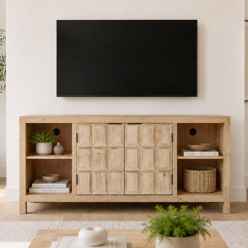 Laguna - 64" Console - Bleached Natural