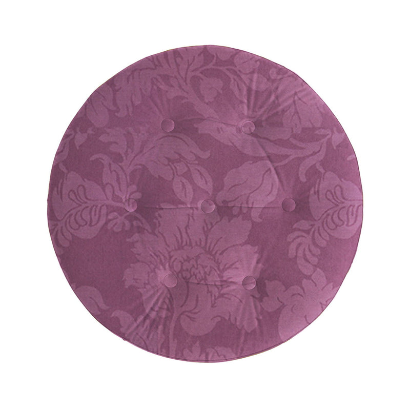 Yolanda - Luxurious Upholstery Round Upholstered Accent Ottoman - R&R Furniture Gallery (Fountain Valley, CA)