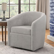 Oaklynn - Barrel Style Swivel Accent Chair - R&R Furniture Gallery (Fountain Valley, CA)