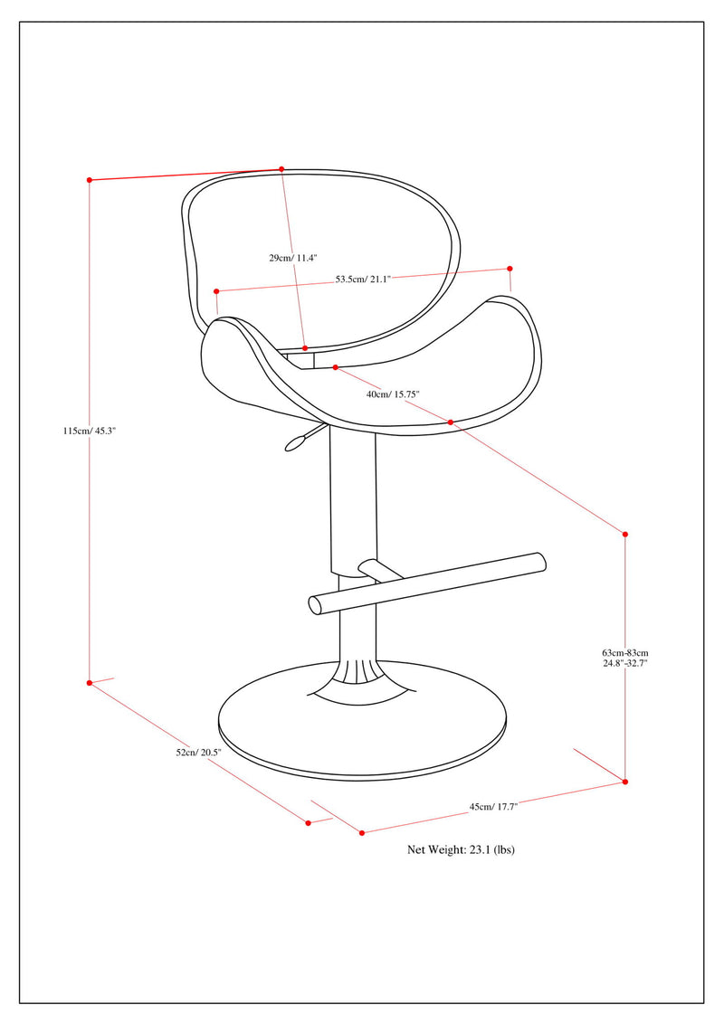 Marana - Multifunctional Handcrafted Bentwood Adjustable Swivel Bar Stool - R&R Furniture Gallery (Fountain Valley, CA)