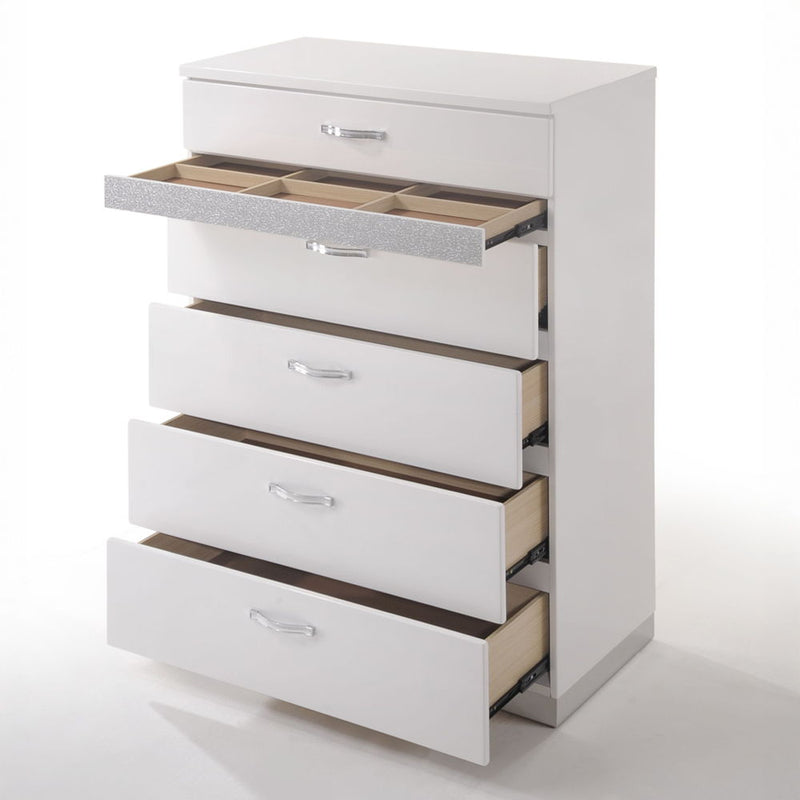 Naima II - Chest - White High Gloss - R&R Furniture Gallery (Fountain Valley, CA)