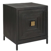Uttermost Aiken accent cabinet with a sleek wood finish and modern design, featuring door panels and metal hardware.