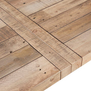 Rustic Dining Table With Metal Support - Natural - R&R Furniture Gallery (Fountain Valley, CA)
