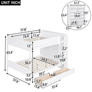 Bunk Bed With 2 Drawers And Multi Layer Cabinet - R&R Furniture Gallery (Fountain Valley, CA)