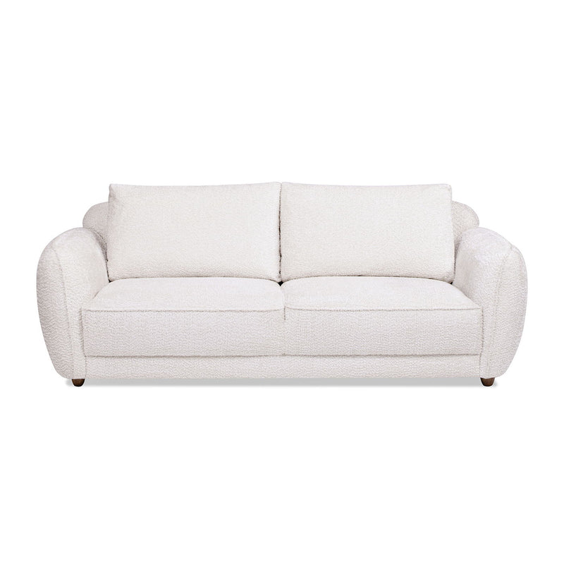 Sharon - Puffy Arm Sofa - Alpaca Off-White - R&R Furniture Gallery (Fountain Valley, CA)