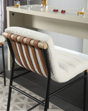 Lahni - 17" Boucle Fabric Counter Height Chair - R&R Furniture Gallery (Fountain Valley, CA)