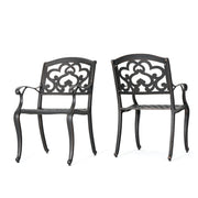Cast Aluminum Dining Chair With Hand Crafted Details - Copper - R&R Furniture Gallery (Fountain Valley, CA)