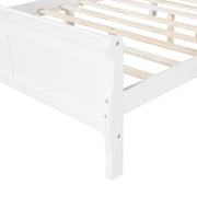 Platform Bed Frame Mattress Foundation Sleigh Bed With Headboard / Footboard / Wood Slat Suppor - R&R Furniture Gallery (Fountain Valley, CA)