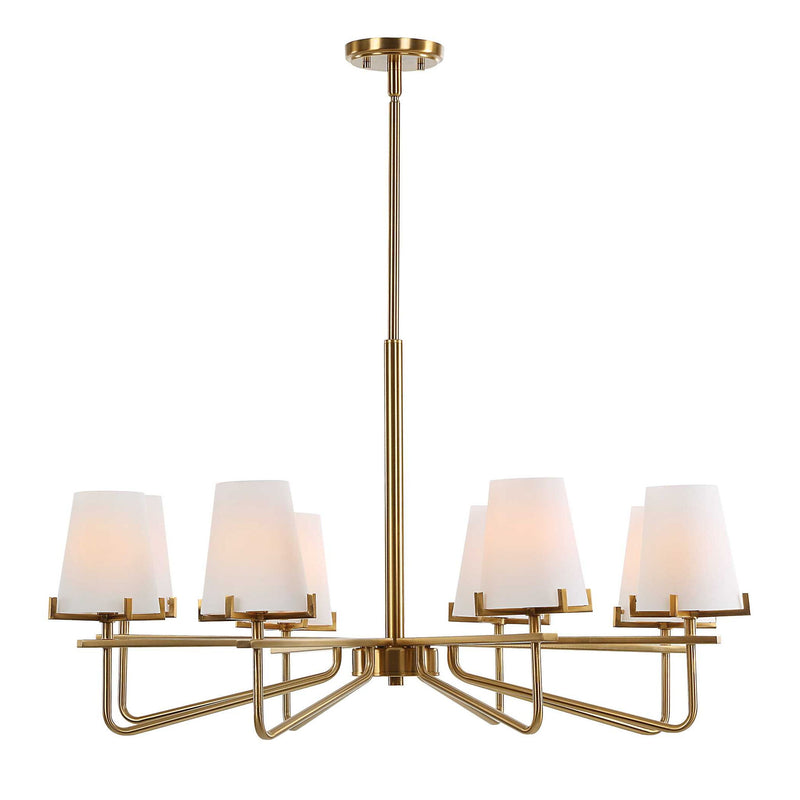 Lassen - 8 Light Chandelier - Brass