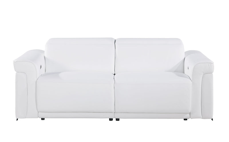 1126 - Top Grain Power Reclining Italian Leather Sofa - R&R Furniture Gallery (Fountain Valley, CA)