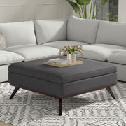 Owen - Multifunctional Square Coffee Table Storage Ottoman - R&R Furniture Gallery (Fountain Valley, CA)