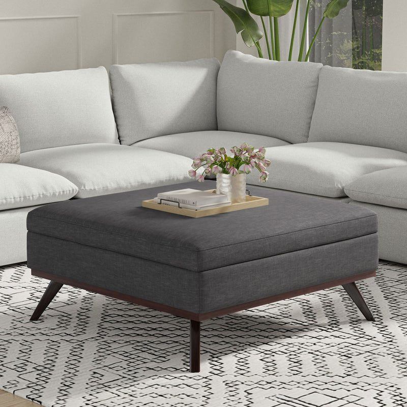 Owen - Multifunctional Square Coffee Table Storage Ottoman - R&R Furniture Gallery (Fountain Valley, CA)