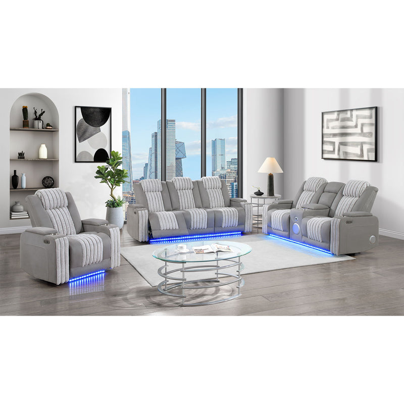 Duran - Power Reclining Sofa With Power Headrest - R&R Furniture Gallery (Fountain Valley, CA)