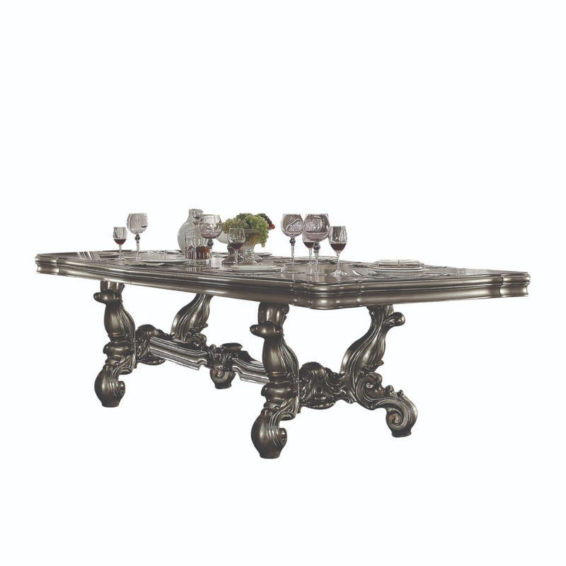 Versailles - 32" Dining Table - Antique Platinum - R&R Furniture Gallery (Fountain Valley, CA)