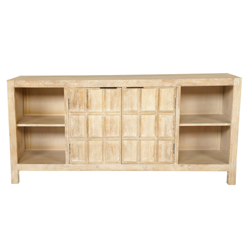 Laguna - 64" Console - Bleached Natural - R&R Furniture Gallery (Fountain Valley, CA)
