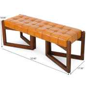 Riley - Bench - Brown / Rustic / Tan - R&R Furniture Gallery (Fountain Valley, CA)