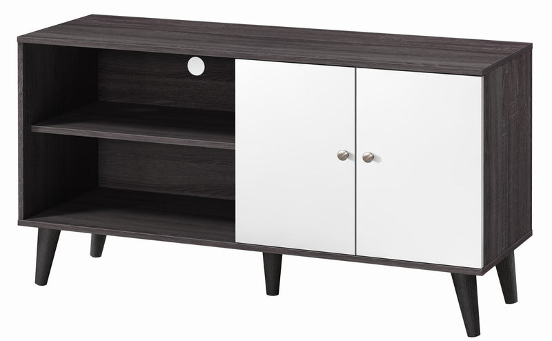 Amidon - TV Stand, With 2 Storage Shelves And 1 Cabinet - R&R Furniture Gallery (Fountain Valley, CA)