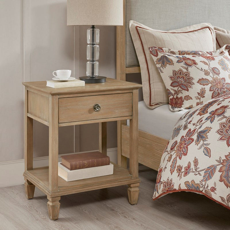 Victoria - Bedside Table With Drawer And Shelf - R&R Furniture Gallery (Fountain Valley, CA)