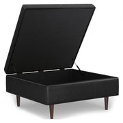 Shay - Large Square Coffee Table Storage Ottoman Mid-Century Style - R&R Furniture Gallery (Fountain Valley, CA)