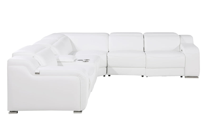1116 - Power Reclining Italian Leather Sectional - R&R Furniture Gallery (Fountain Valley, CA)