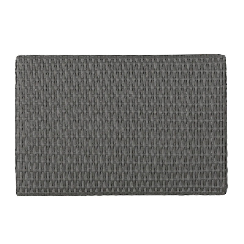 Outdoor Wicker Table With Rectangular Tabletop - Gray - R&R Furniture Gallery (Fountain Valley, CA)
