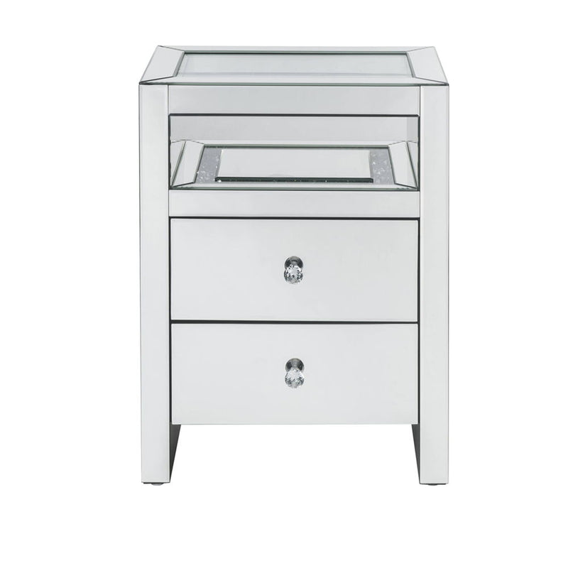 Dominic - Accent Table With LED - Mirrored - R&R Furniture Gallery (Fountain Valley, CA)