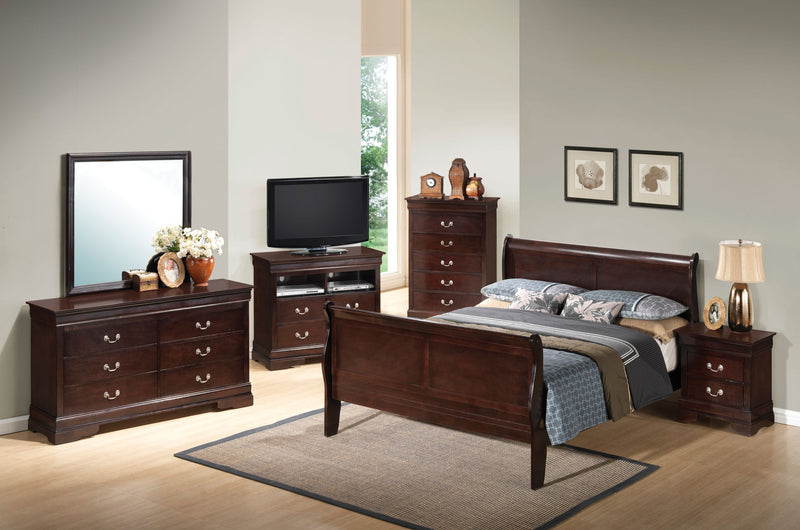 Louis Phillipe - Panel Sleigh Bed - R&R Furniture Gallery (Fountain Valley, CA)