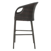 Outdoor 31" Rattan Barstools With Waterproof Cushions (Set of 2) - Multi Brown - R&R Furniture Gallery (Fountain Valley, CA)