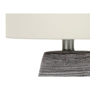 Lighting, Table Lamp, Ceramic, Contemporary - Gray / Cream - R&R Furniture Gallery (Fountain Valley, CA)