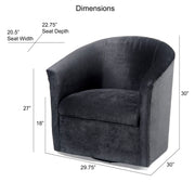 Eden - Swivel Chair With Upholstery And Hardwood Frame - R&R Furniture Gallery (Fountain Valley, CA)