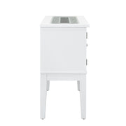 Elizaveta - Server - Faux Crystal Diamonds & White High Gloss - R&R Furniture Gallery (Fountain Valley, CA)